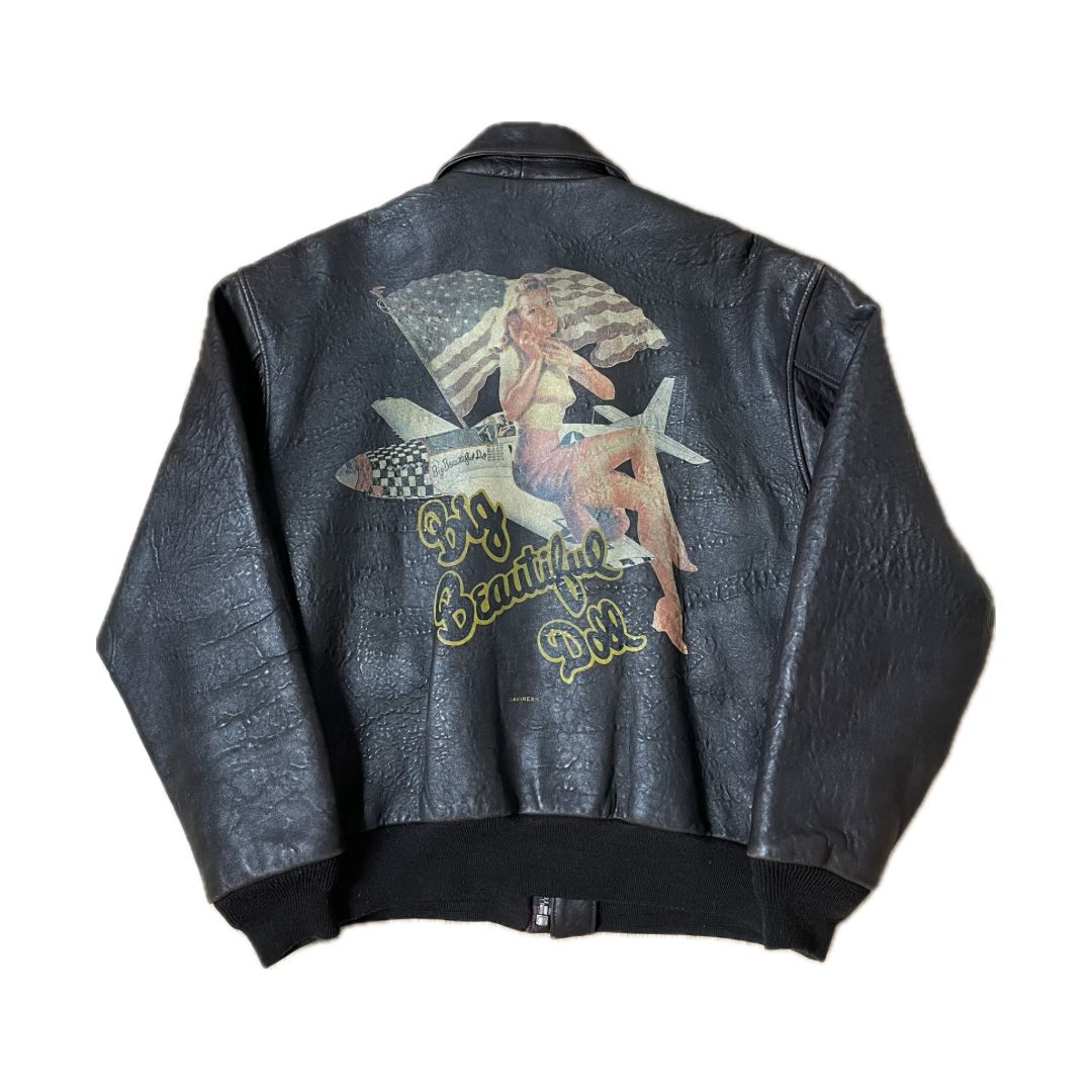Avirex Type A2 Leather Flight Bomber Jacket (Vintage)