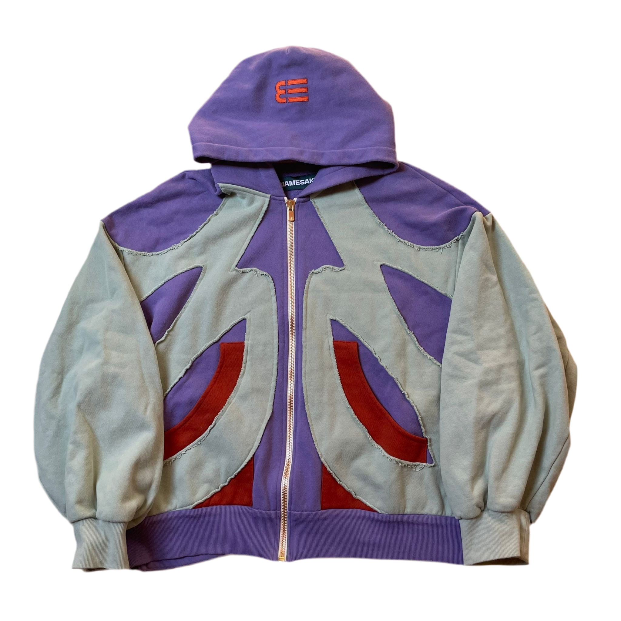 Namesake Paneled Purple Zip Hoodie (2022s)