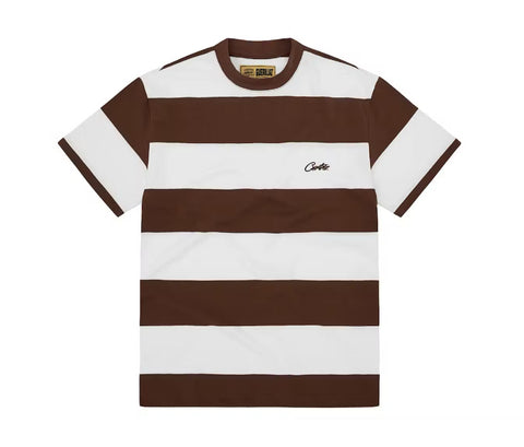 Corteiz Striped Tee Brown (2024)