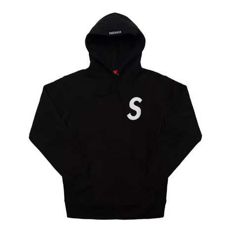 Supreme S Logo Leather Hoodie Black (2021)
