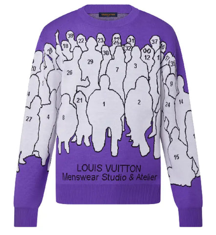 Louis Vuitton Studio Jacquard Purple Wool Sweater (2020)