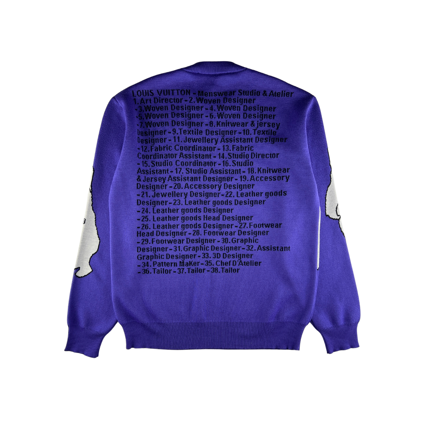 Louis Vuitton Studio Jacquard Purple Wool Sweater (2020)